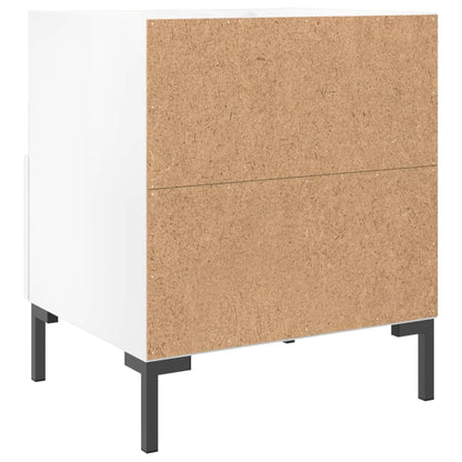 vidaXL Nachttische 2 Stk. Hochglanz-Weiß 40x35x47,5 cm Holzwerkstoff