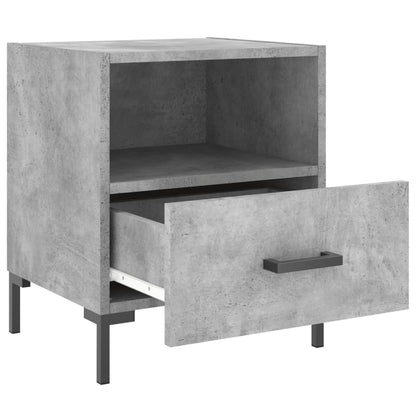 vidaXL Tables de chevet 2 pcs Gris béton 40x35x47,5 cm Bois d'ingénierie