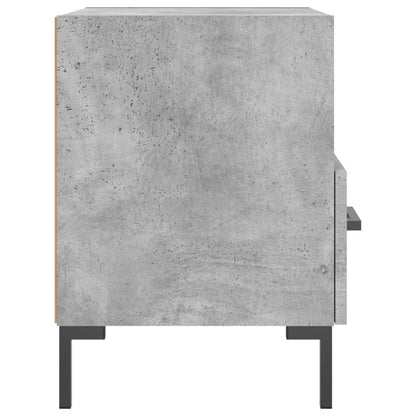 vidaXL Tables de chevet 2 pcs Gris béton 40x35x47,5 cm Bois d'ingénierie
