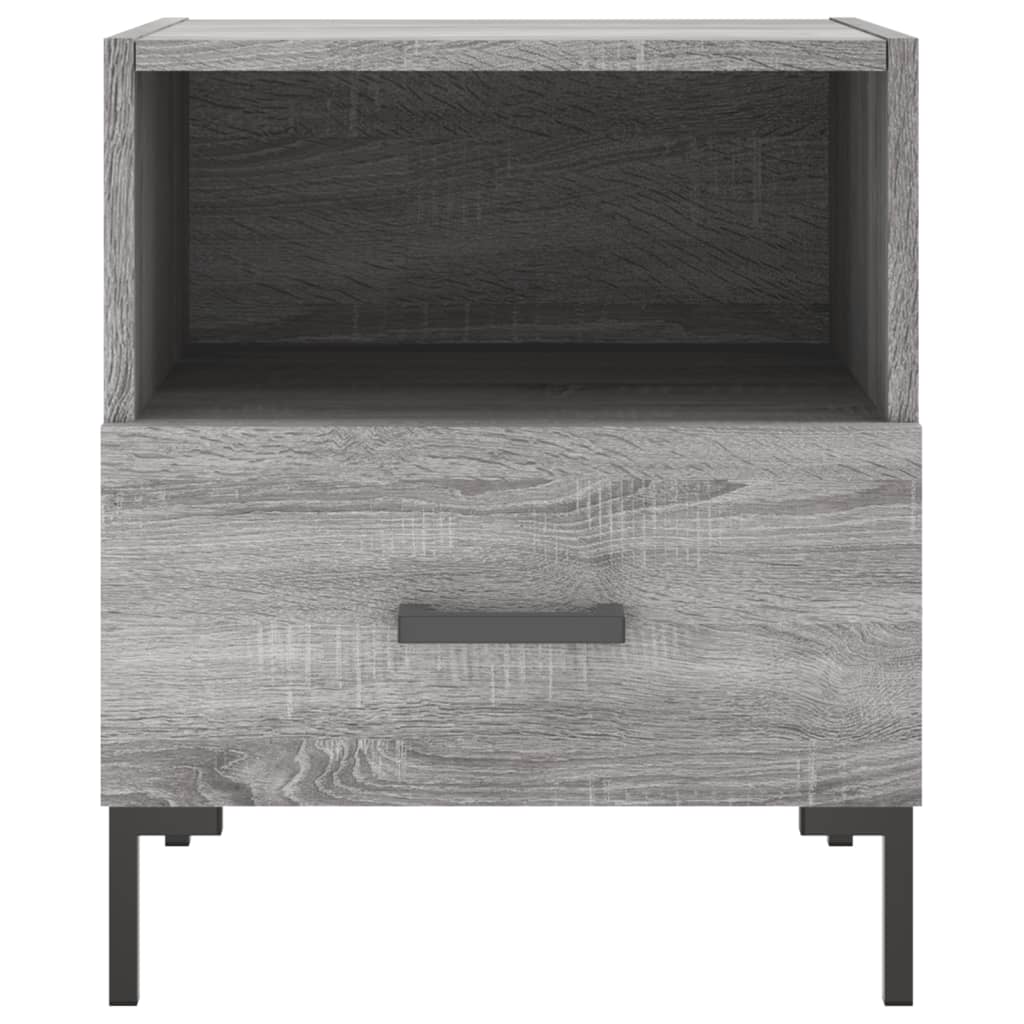 vidaXL Nachttische 2 Stk. Grau Sonoma 40x35x47,5 cm Holzwerkstoff