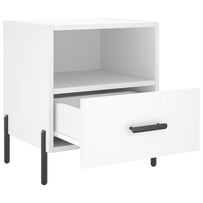 vidaXL Nachttische 2 Stk. Weiß 40x35x47,5 cm Holzwerkstoff