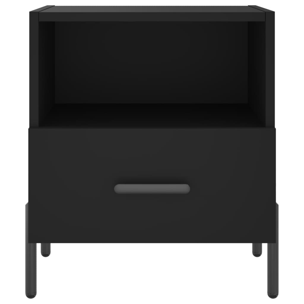 vidaXL Nachttische 2 Stk. Schwarz 40x35x47,5 cm Holzwerkstoff