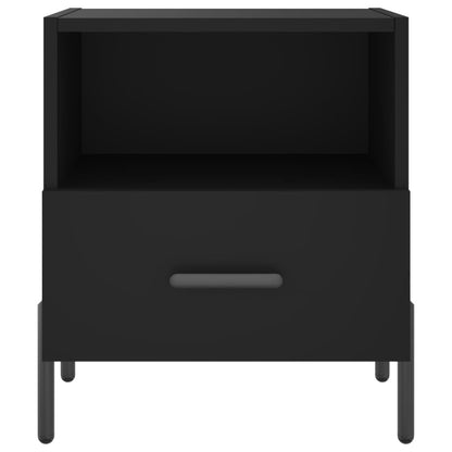 vidaXL Nachttische 2 Stk. Schwarz 40x35x47,5 cm Holzwerkstoff