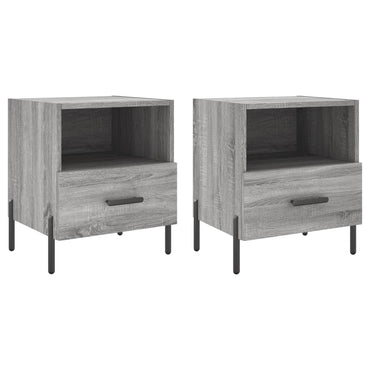vidaXL Nachttische 2 Stk. Grau Sonoma 40x35x47,5 cm Holzwerkstoff