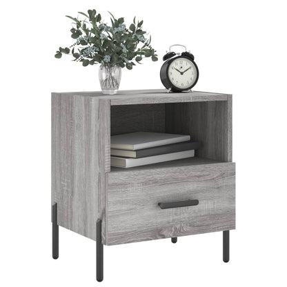 vidaXL Tables de chevet 2 pcs Gris Sonoma 40x35x47,5 cm Bois d'ingénierie