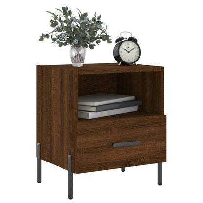 vidaXL Tables de chevet 2 pcs Aspect chêne marron 40x35x47,5 cm Bois d'ingénierie