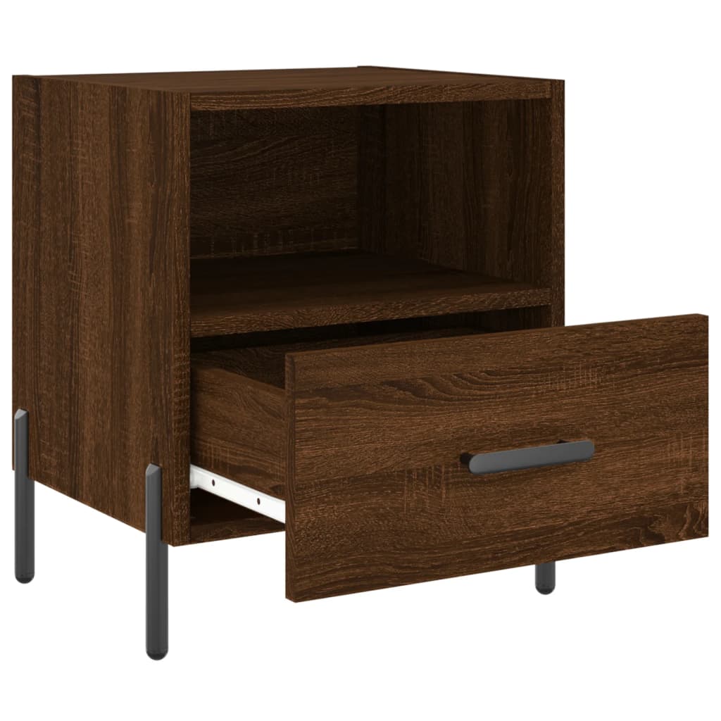 vidaXL Tables de chevet 2 pcs Aspect chêne marron 40x35x47,5 cm Bois d'ingénierie