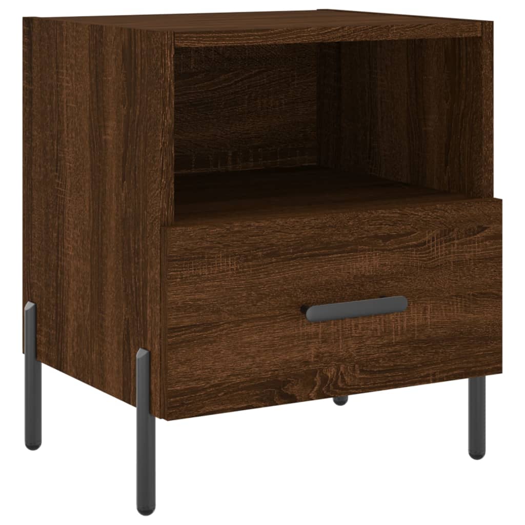 vidaXL Tables de chevet 2 pcs Aspect chêne marron 40x35x47,5 cm Bois d'ingénierie
