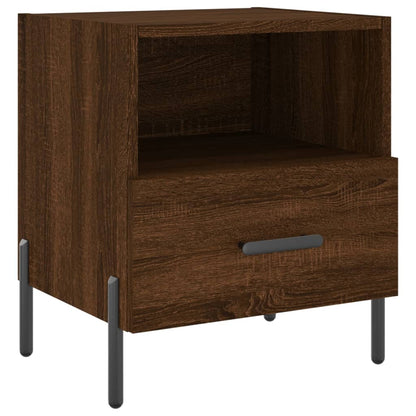 vidaXL Tables de chevet 2 pcs Aspect chêne marron 40x35x47,5 cm Bois d'ingénierie
