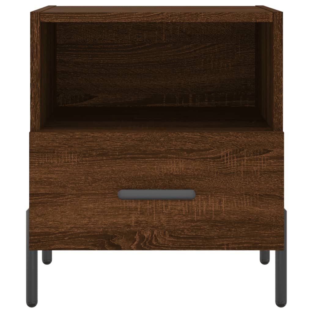 vidaXL Tables de chevet 2 pcs Aspect chêne marron 40x35x47,5 cm Bois d'ingénierie
