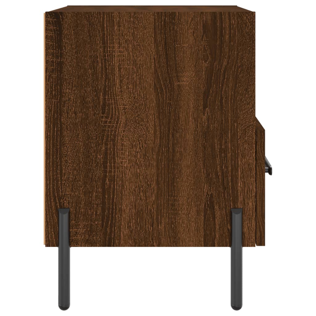 vidaXL Tables de chevet 2 pcs Aspect chêne marron 40x35x47,5 cm Bois d'ingénierie