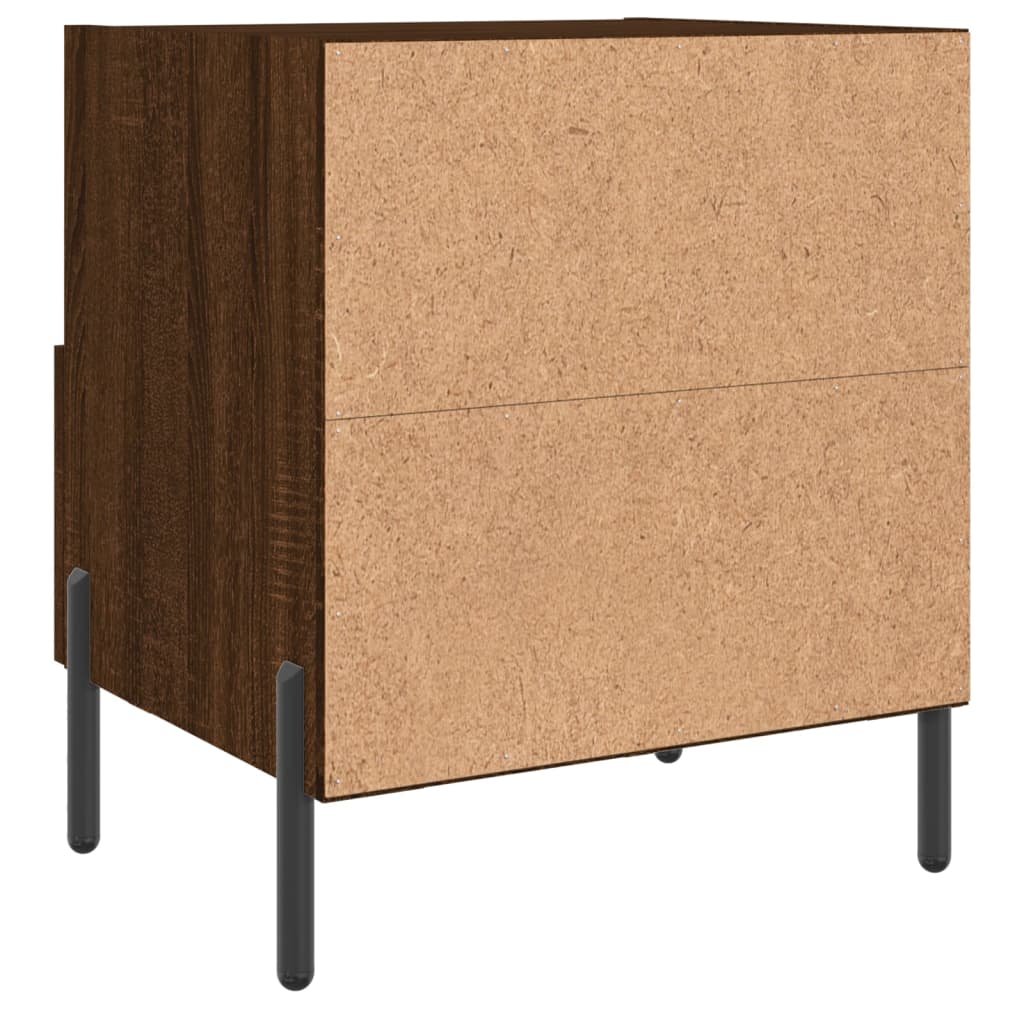 vidaXL Tables de chevet 2 pcs Aspect chêne marron 40x35x47,5 cm Bois d'ingénierie