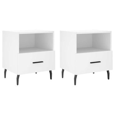 vidaXL Nachttische 2 Stk. Weiß 40x35x47,5 cm Holzwerkstoff