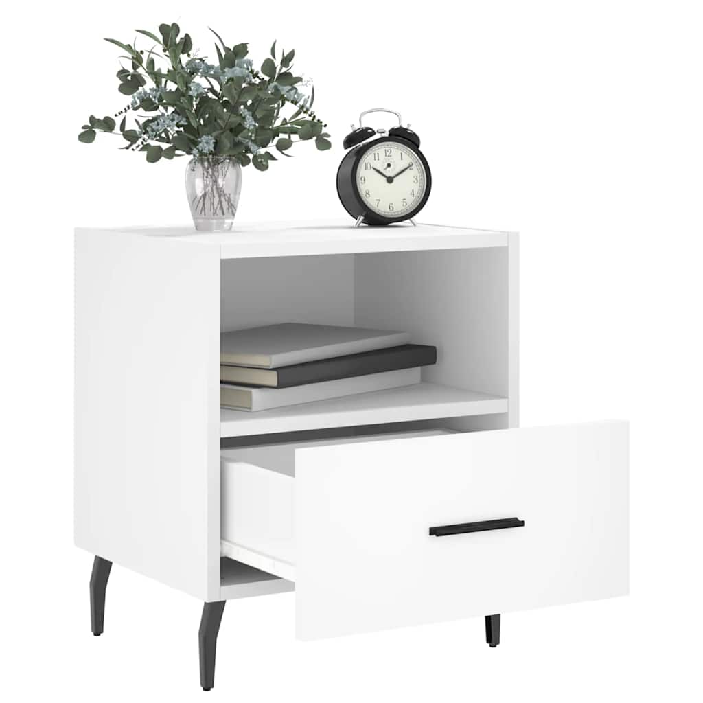 vidaXL Nachttische 2 Stk. Weiß 40x35x47,5 cm Holzwerkstoff