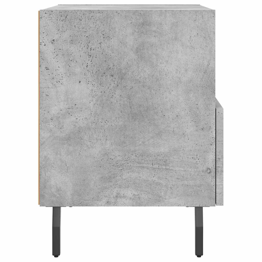 vidaXL Nachttische 2 Stk. Betongrau 40x35x47,5 cm Holzwerkstoff