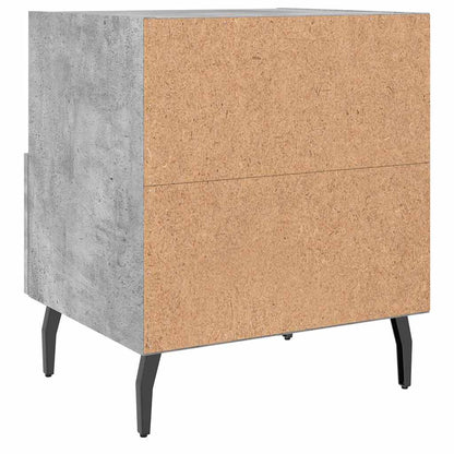 vidaXL Nachttische 2 Stk. Betongrau 40x35x47,5 cm Holzwerkstoff