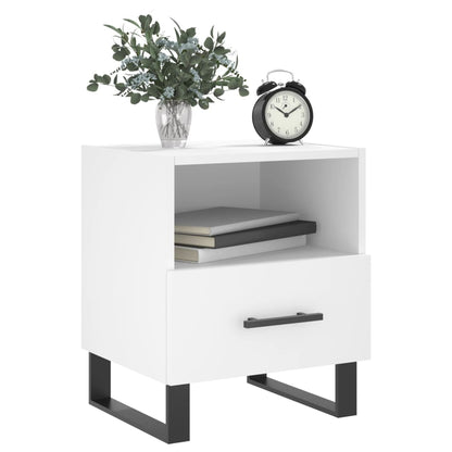 vidaXL Nachttisch Weiß 40x35x47,5 cm Holzwerkstoff