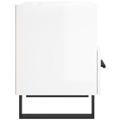 vidaXL Tables de chevet 2 pcs Blanc brillant 40x35x47,5 cm Bois d'ingénierie