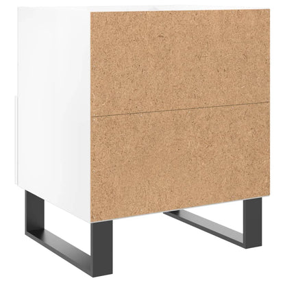 vidaXL Tables de chevet 2 pcs Blanc brillant 40x35x47,5 cm Bois d'ingénierie
