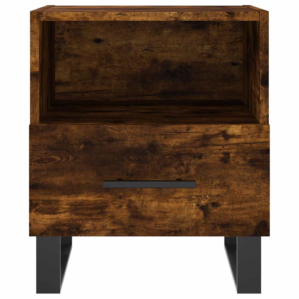 vidaXL Nachttische 2 Stk. Räuchereiche 40x35x47,5 cm Holzwerkstoff