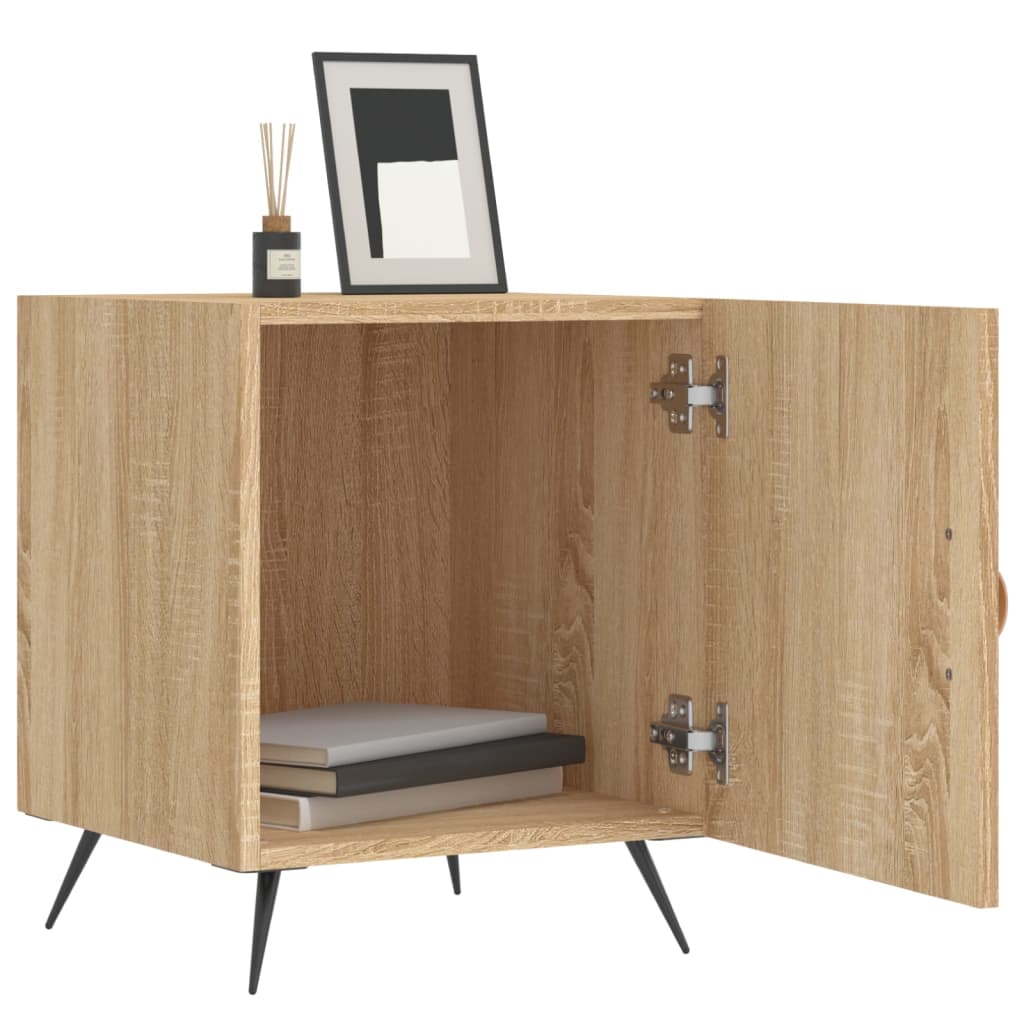 vidaXL Tables de chevet 2 pcs Chêne Sonoma 40x40x50 cm Bois d'ingénierie