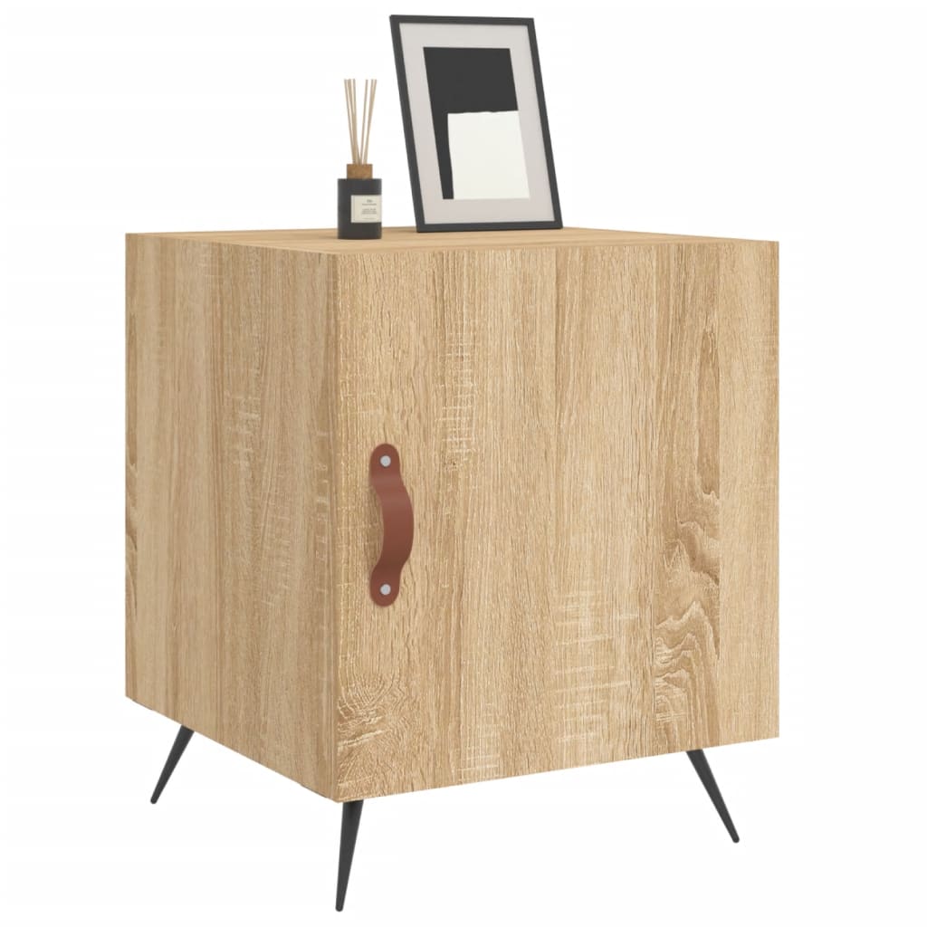 vidaXL Tables de chevet 2 pcs Chêne Sonoma 40x40x50 cm Bois d'ingénierie