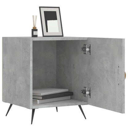 vidaXL Tables de chevet 2 pcs Gris béton 40x40x50 cm Bois d'ingénierie