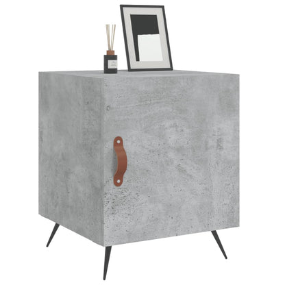 vidaXL Tables de chevet 2 pcs Gris béton 40x40x50 cm Bois d'ingénierie