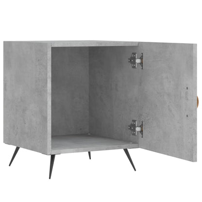 vidaXL Tables de chevet 2 pcs Gris béton 40x40x50 cm Bois d'ingénierie