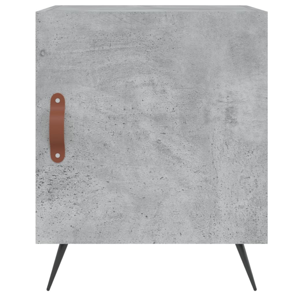 vidaXL Tables de chevet 2 pcs Gris béton 40x40x50 cm Bois d'ingénierie