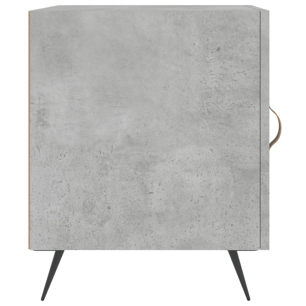 vidaXL Tables de chevet 2 pcs Gris béton 40x40x50 cm Bois d'ingénierie