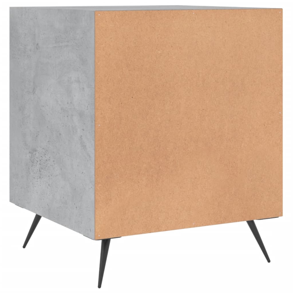 vidaXL Tables de chevet 2 pcs Gris béton 40x40x50 cm Bois d'ingénierie