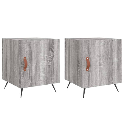 vidaXL Tables de chevet 2 pcs Gris sonoma 40x40x50 cm Bois d'ingénierie