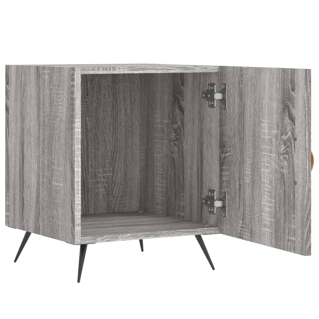 vidaXL Tables de chevet 2 pcs Gris sonoma 40x40x50 cm Bois d'ingénierie