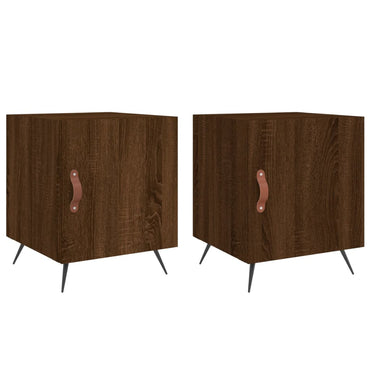 vidaXL Tables de chevet 2 pcs Aspect chêne marron 40x40x50 cm Bois d'ingénierie