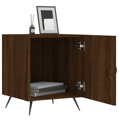 vidaXL Tables de chevet 2 pcs Aspect chêne marron 40x40x50 cm Bois d'ingénierie