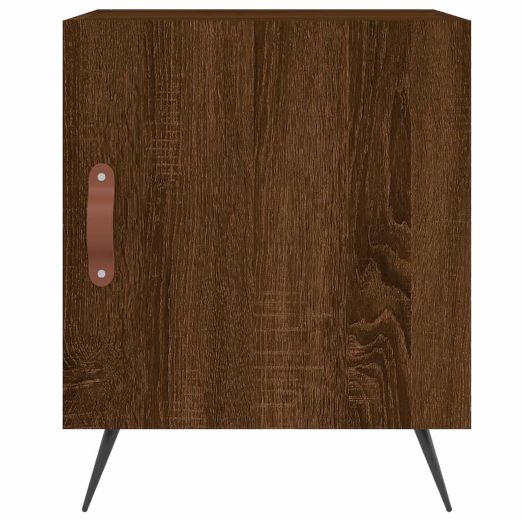 vidaXL Tables de chevet 2 pcs Aspect chêne marron 40x40x50 cm Bois d'ingénierie