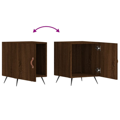 vidaXL Tables de chevet 2 pcs Aspect chêne marron 40x40x50 cm Bois d'ingénierie
