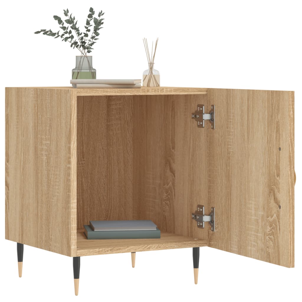 vidaXL Tables de chevet 2 pcs Chêne Sonoma 40x40x50 cm Bois d'ingénierie