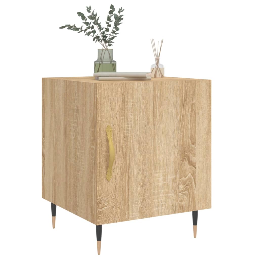 vidaXL Tables de chevet 2 pcs Chêne Sonoma 40x40x50 cm Bois d'ingénierie