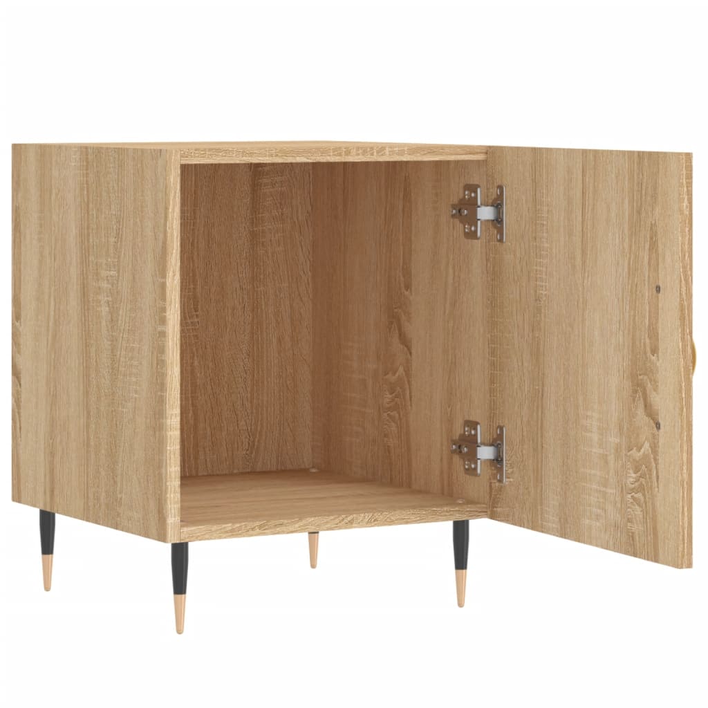 vidaXL Tables de chevet 2 pcs Chêne Sonoma 40x40x50 cm Bois d'ingénierie
