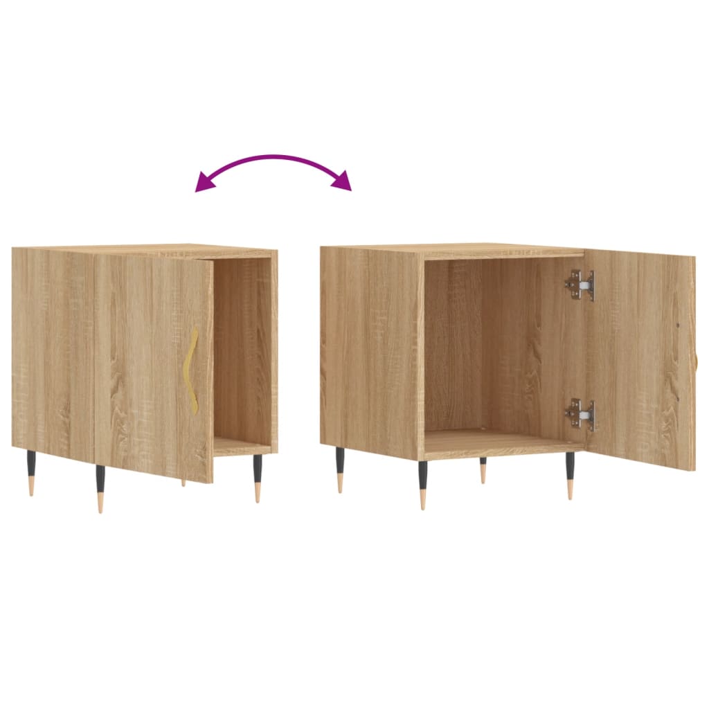 vidaXL Tables de chevet 2 pcs Chêne Sonoma 40x40x50 cm Bois d'ingénierie