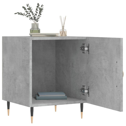 vidaXL Tables de chevet 2 pcs Gris béton 40x40x50 cm Bois d'ingénierie