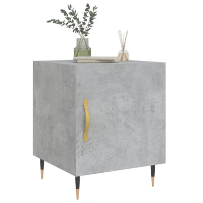 vidaXL Tables de chevet 2 pcs Gris béton 40x40x50 cm Bois d'ingénierie