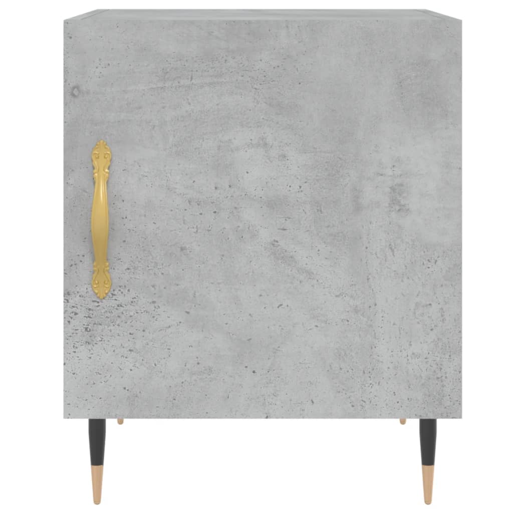 vidaXL Tables de chevet 2 pcs Gris béton 40x40x50 cm Bois d'ingénierie