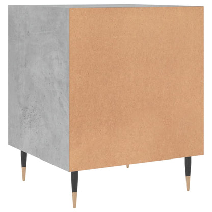 vidaXL Tables de chevet 2 pcs Gris béton 40x40x50 cm Bois d'ingénierie