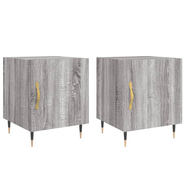 vidaXL Tables de chevet 2 pcs Gris sonoma 40x40x50 cm Bois d'ingénierie