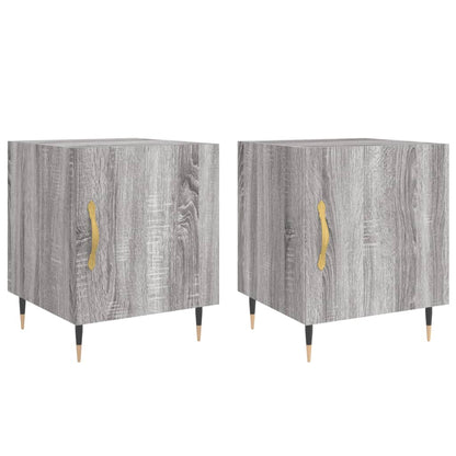 vidaXL Tables de chevet 2 pcs Gris sonoma 40x40x50 cm Bois d'ingénierie
