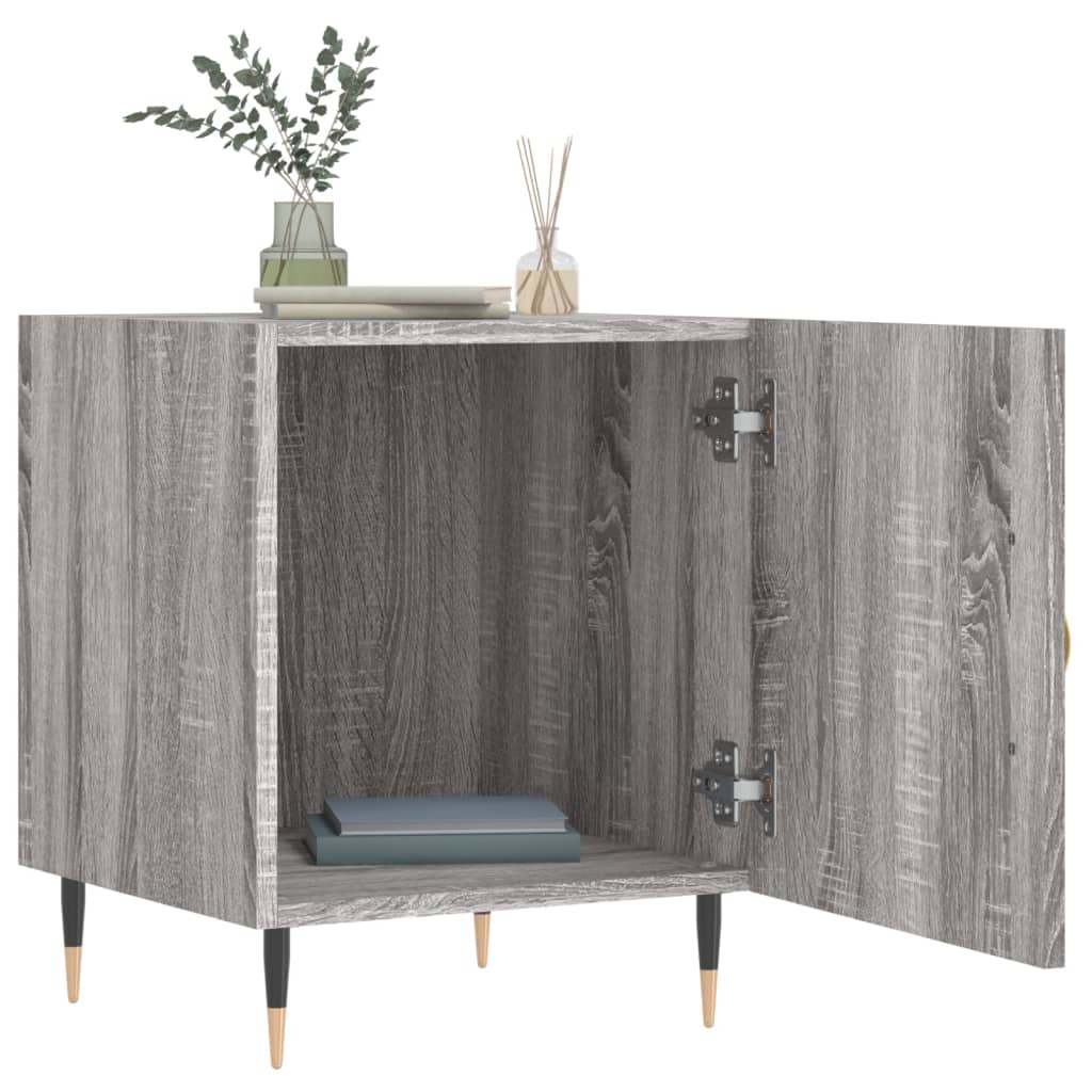 vidaXL Tables de chevet 2 pcs Gris sonoma 40x40x50 cm Bois d'ingénierie