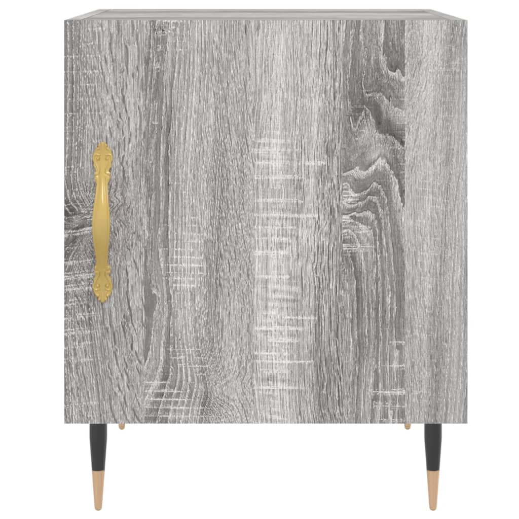 vidaXL Tables de chevet 2 pcs Gris sonoma 40x40x50 cm Bois d'ingénierie
